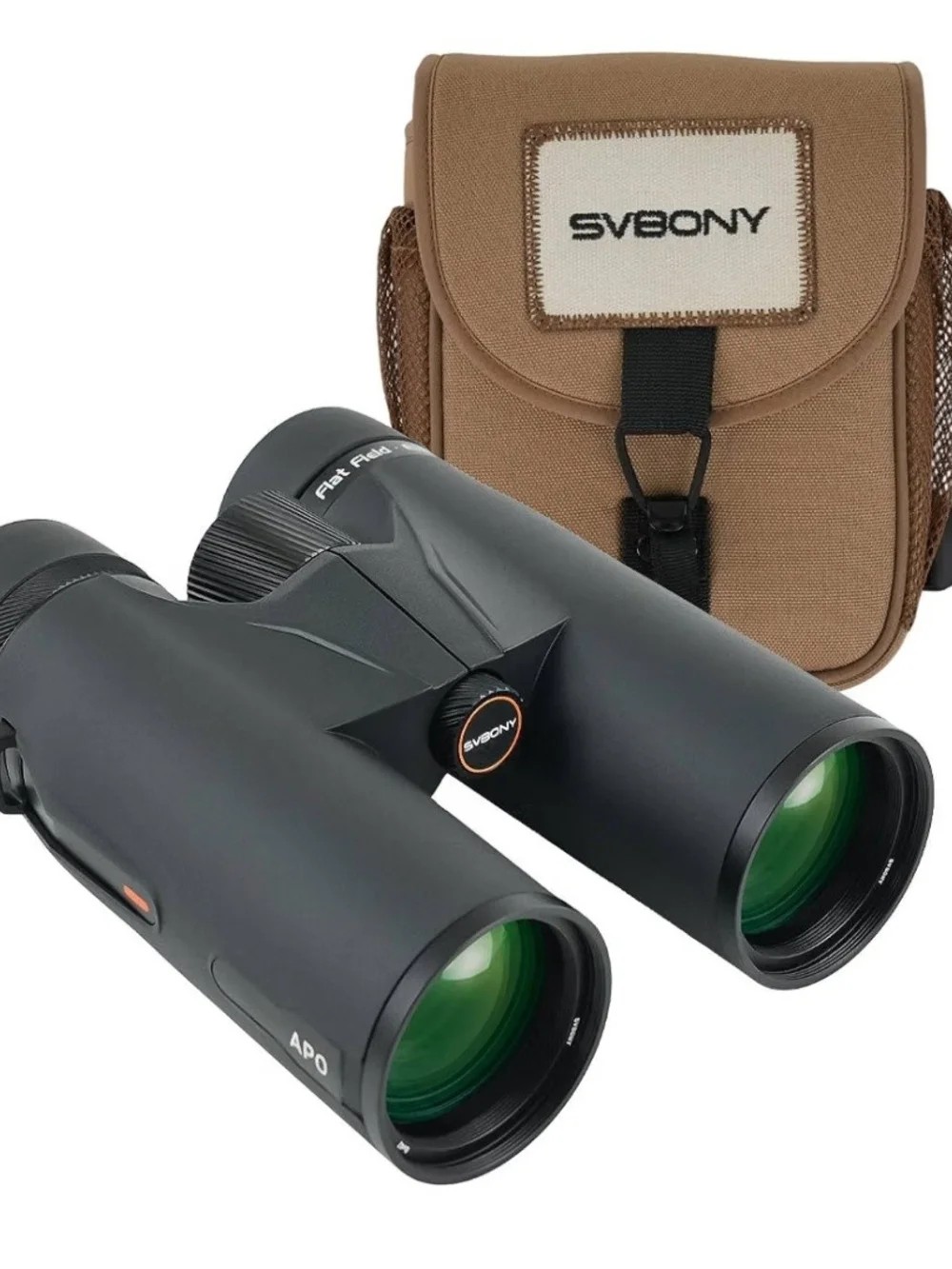 Black Binoculars with Brown Carry Case - High-Definition Optics